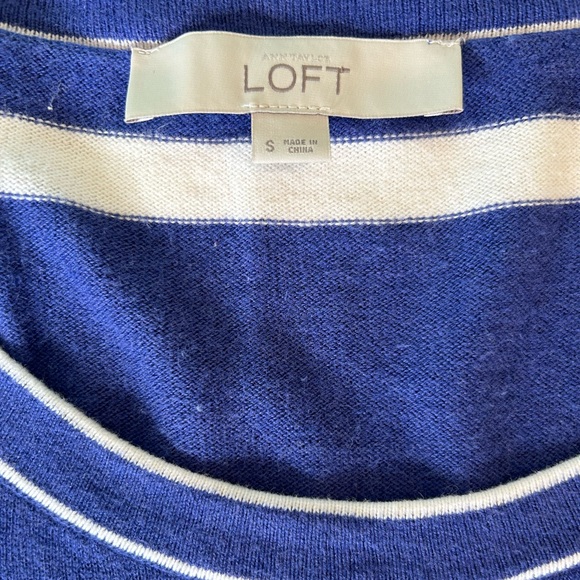 Loft Blue and White Sweater - Picture 6 of 6